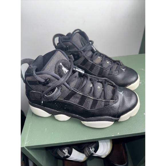 NIKE AIR JORDAN 6 RINGS GS BLACK COLOR#323419- SIZE 5.5Y Or Women's 7 - Picture 1 of 11